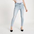 River Island Womens Molly Super Skinny Ripped Jeans