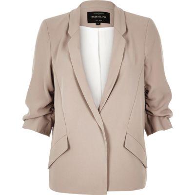 River Island Womens Dark Ruched Blazer