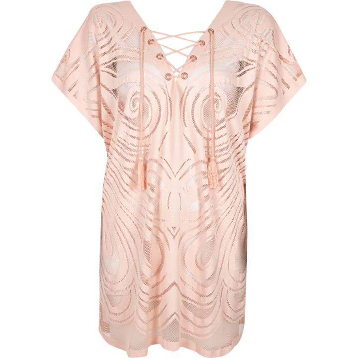 River Island Womens Lace-up Neck Tunic Kaftan