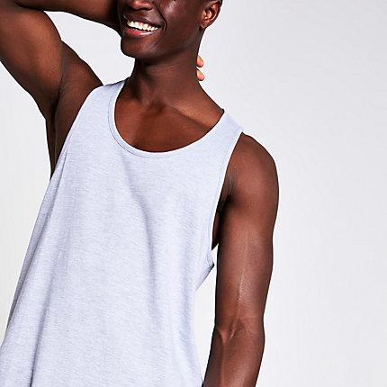 River Island Mens Curve Hem Racer Back Vest