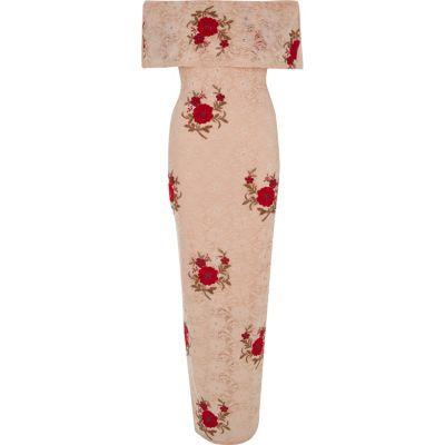 River Island Womens Lace Bandeau Maxi Dress