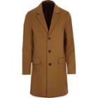 River Island Mens Big And Tall Button-up Overcoat
