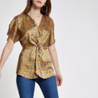 River Island Womens Floral Twist Front Top