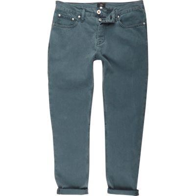 River Island Mens Green Jimmy Tapered Jeans