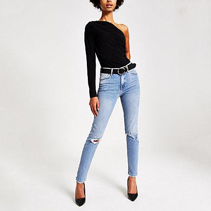 River Island Womens Original Distressed Skinny Jeans
