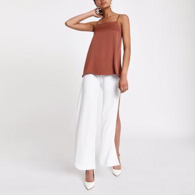 River Island Womens Biege Square Neck Cami Top