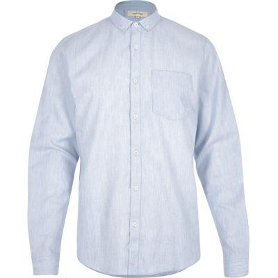River Island Mens Melange Waffle Shirt
