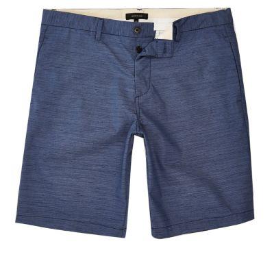 River Island Mens Textured Slim Fit Chino Shorts