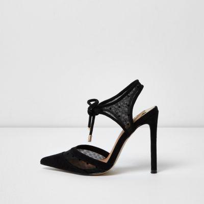 River Island Womens Two Part Dobby Mesh Court Shoes
