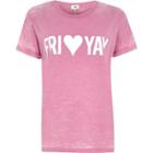 River Island Womens Petite 'fri-yay' Glitter Slogan T-shirt