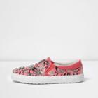 River Island Womens Print Embellished Slip On Plimsolls