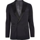 River Island Mens Double Breasted Contrast Collar Blazer