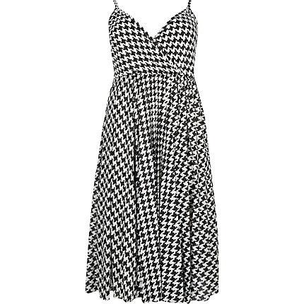 River Island Womens Plus Print Pleated Midi Dress
