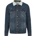 River Island Mens Only And Sons Borg Collar Denim Jacket