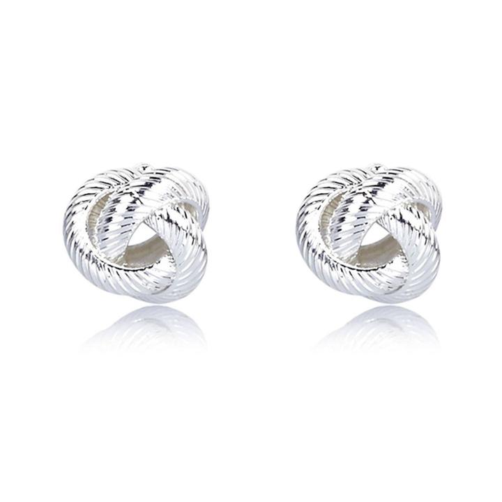 River Island Womens Silver Tone Knot Stud Earrings