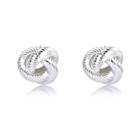 River Island Womens Silver Tone Knot Stud Earrings