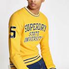 River Island Mens Superdry Tipped Crew Neck Jumper