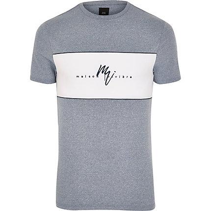 River Island Mens Muscle Fit 'maison Riviera' T-shirt