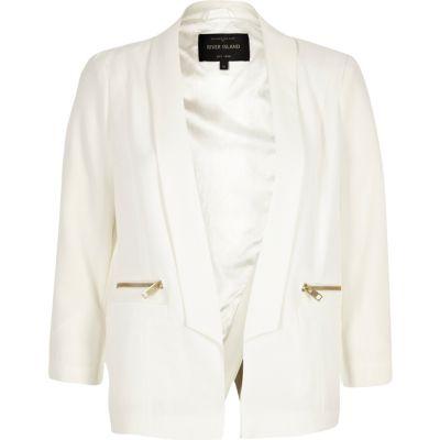 River Island Womens White Cross Back Blazers