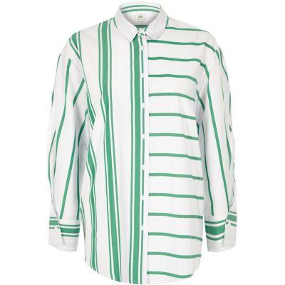 River Island Womens Stripe Print Split Sleeve Shirt
