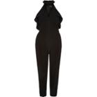 River Island Womens Frill Plunging Jumpsuit