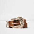 River Island Womens And Gold Western Belt