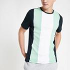 River Island Mens Slim Fit Vertical Color Block T-shirt
