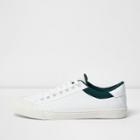 River Island Mens White Canvas Plimsolls