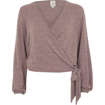 River Island Womens Knit Wrap Ballet Top