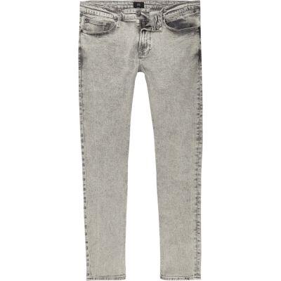 River Island Mens Acid Wash Sid Skinny Jeans