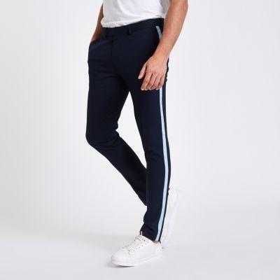 River Island Mens Tape Side Skinny Smart Pants