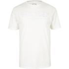River Island Mens White 'entitled' Embossed Slim Fit T-shirt