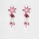 River Island Womens Bead And Sequin Flower Clip On Earrings