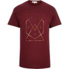River Island Mens Bronze Foil Print T-shirt