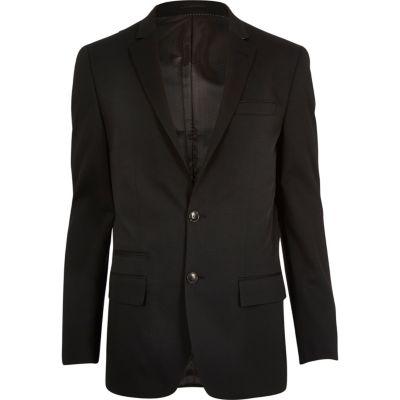 River Island Mens Micro Texture Wool Slim Suit Jacket