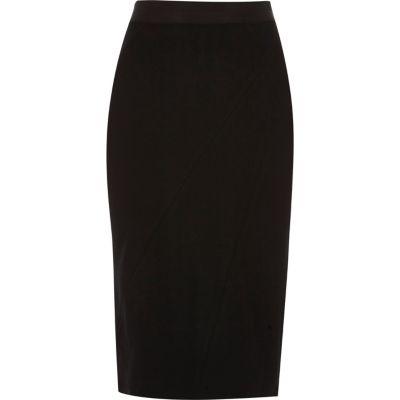 River Island Womens Asymmetric Seam Ponte Pencil Skirt