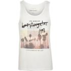 River Island Mens White 'los Angeles' Print Vest