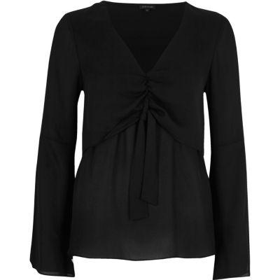 River Island Womens Layered Tie Front Blouse