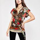 River Island Womens Print Belted Top
