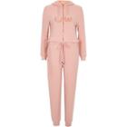 River Island Womens Faux Fur Hooded Lounge Jumpsuit