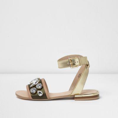 River Island Womens Gem Strap Sandals