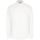 River Island Mens White Wasp Embroidered Oxford Shirt