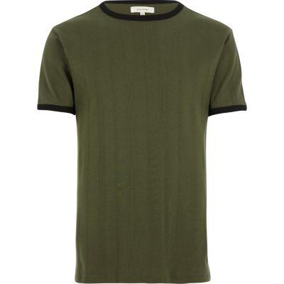 River Island Mens Slim Fit Ringer T-shirt