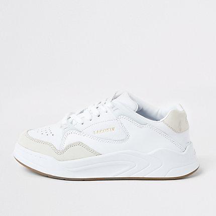 River Island Womens Lacoste White Court Slam Runner Trainer