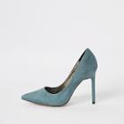 River Island Womens Faux Suede Wide Fit Court Shoes