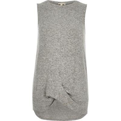 River Island Womens Marl Twist Hem Tank Top