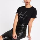 River Island Womens 'feel Good' Diamante Print T-shirt