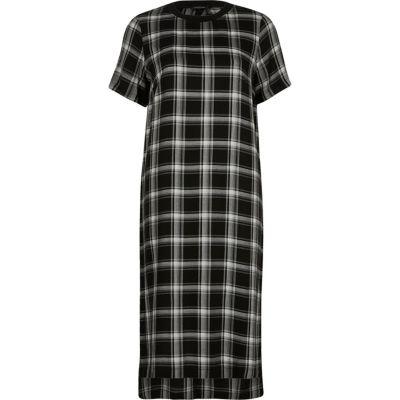 River Island Womens Check Short Sleeve Midi Dress