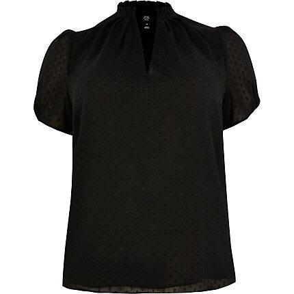 River Island Womens Plus Spot V Neck Shell Top