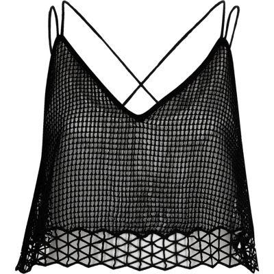 River Island Womens Mesh Beach Cami Crop Top